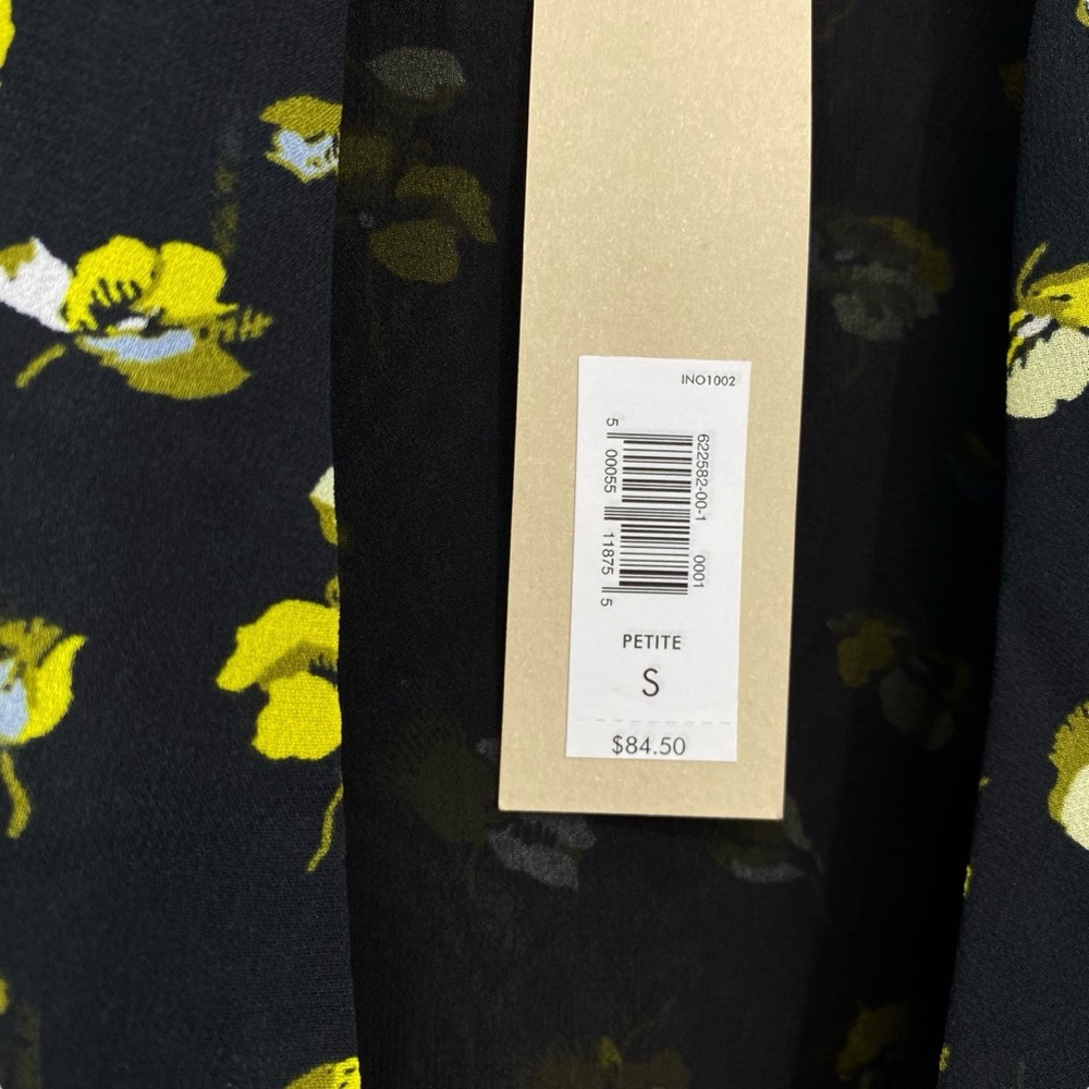Banana Republic Floral Wrap Top Black New - Picture 6 of 13